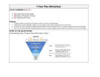 One-Year Plan Worksheet